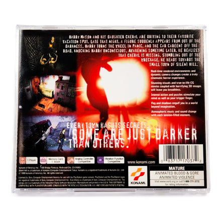 Silent Hill PlayStation 1 Like New CIB - Back Of Retail Game Box