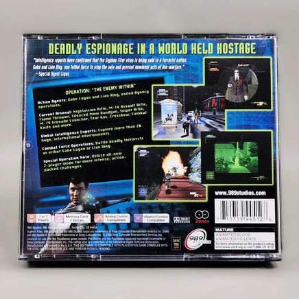 Syphon Filter 2 for PlayStation 1 - Rear artwork of retail case, like new condition