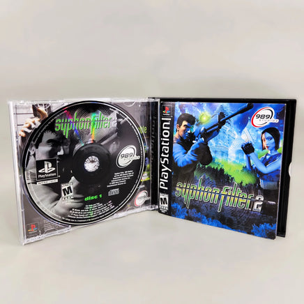 Syphon Filter 2 for PlayStation 1 - Disc and inserts displayed, like new condition