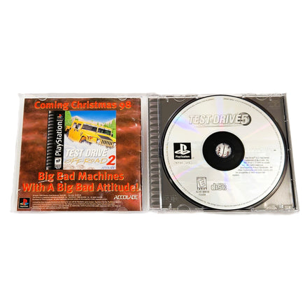 Test Drive 5 PlayStation 1 Good CIB - Open Case Showing Disc And Manual