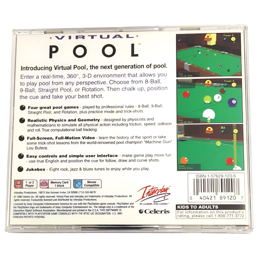 Pool Academy Sur PS1 – Neuf Sous Blister (PSX, PlayStation, Scellé)