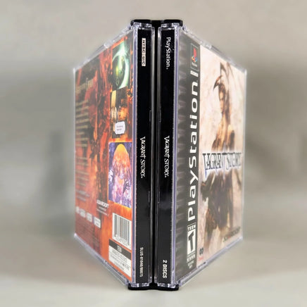 Vagrant Story for PlayStation 1 - Official game case artwork showing front, back and spine, like new condition