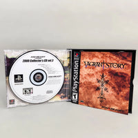 Vagrant Story for PlayStation 1 - Interior case view showing bonus collector's CD disc with instruction manual, like new condition