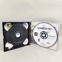 Vagrant Story for PlayStation 1 - Interior case view showing disc with artwork, like new condition