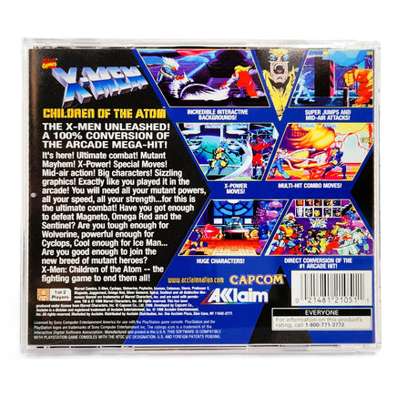 X-Men Children Of The Atom PlayStation 1 Like New CIB - Rear Cover Art