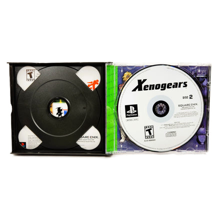 Xenogears Greatest Hits PlayStation 1 Like New CIB - Open Case Displaying Game Disc 2