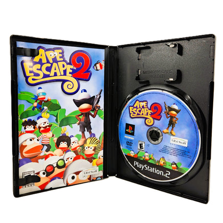 Ape Escape 2 PlayStation 2 Very Good - Open Case Showing Disc & Manual