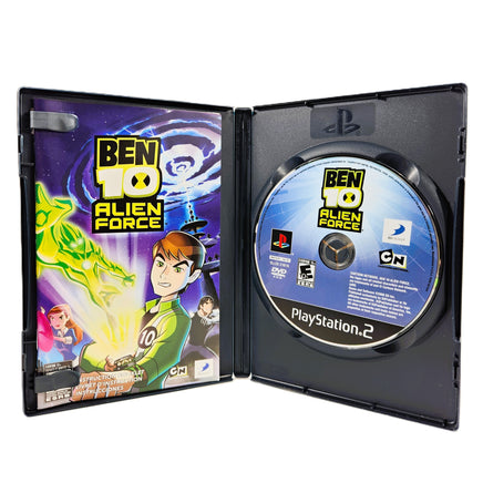Ben 10 Alien Force PlayStation 2 Very Good - Open Case Displaying Game Contents