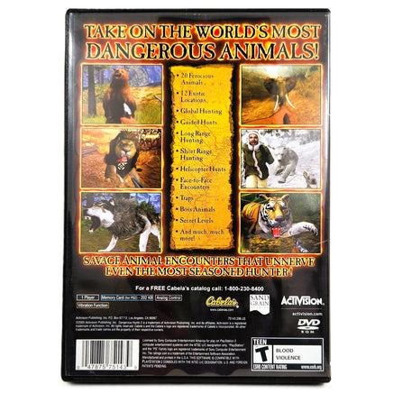 Cabelas Dangerous Hunts 2 Playstation 2 Very Good - Case Back