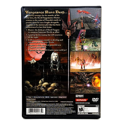 Castlevania: Curse of Darkness for PlayStation 2, CIB - Rear cover art shown, like new condition