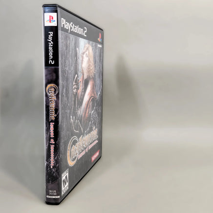Castlevania: Lament of Innocence for PlayStation 2 - Angled front view of game case with spine displayed, good condition
