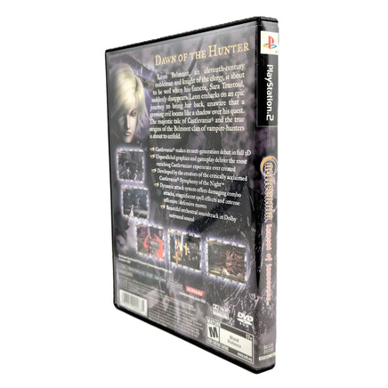 Castlevania: Lament of Innocence for PlayStation 2 - Angled view showing original back cover artwork and spine, like new condition