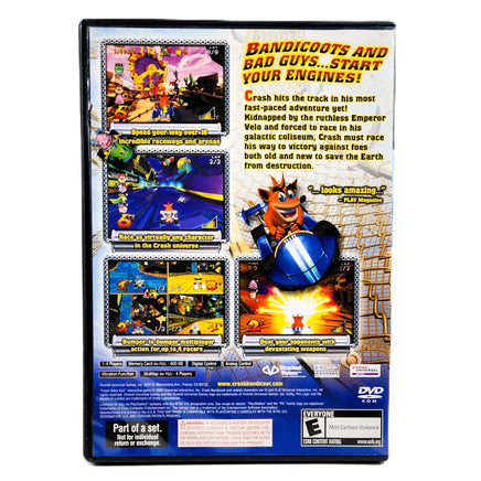 Crash: Nitro Kart for PlayStation 2 - Back artwork of game case, very good condition