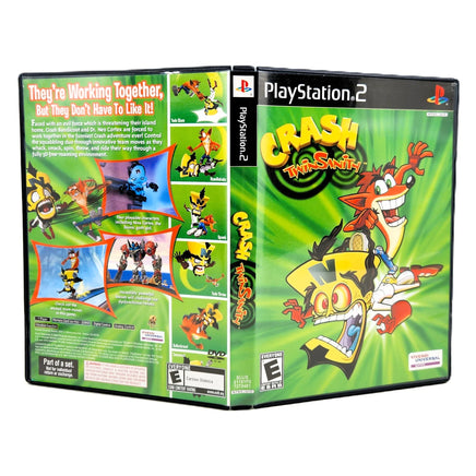 Crash: Twinsanity for PlayStation 2 - Open case showing complete exterior artwork (front, back & spine), very good condition