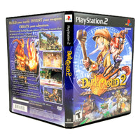 Dark Cloud 2 for PlayStation 2 - Open game case showing front, spine and back artwork, like new condition