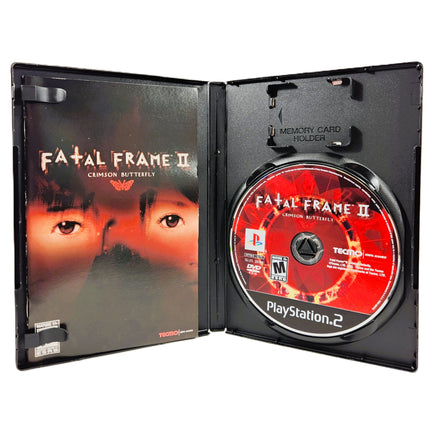 Fatal Frame 2 PlayStation 2 Very Good - Open Case Displaying Game Contents