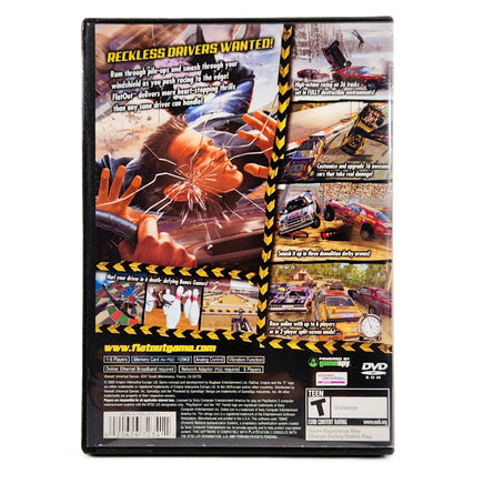 Flatout PlayStation 2 Good - Back Cover Of Game Case