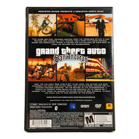 Grand Theft Auto San Andreas PlayStation 2 Good - Back Cover Art Shown