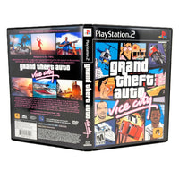 Grand Theft Auto: Vice City for PlayStation 2 - Genuine game case artwork shown front to back, including spine, like new condition