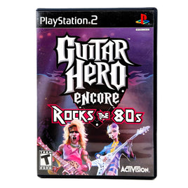 Guitar Hero Encore Rocks The 80'S for PlayStation 2 - Front Of Game Case, good condition CIB