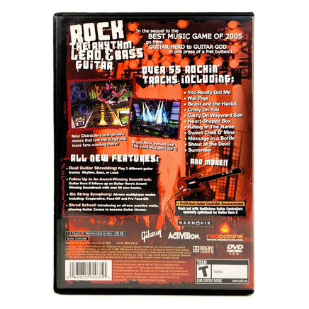 Guitar Hero II PlayStation 2 Very Good - CIB Rear Cover of Retail Release Shown