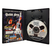 Guitar Hero II PlayStation 2 Very Good - CIB Genuine Release View of Open Game Case Showing Disc and Instruction Manual