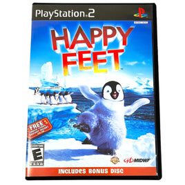 Happy Feet W Bonus Disc Playstation 2 Very Good - Front Of Game Case