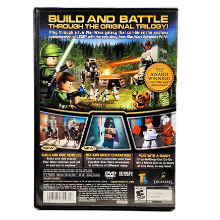 LEGO Star Wars II: The Original Trilogy for PlayStation 2 - Rear cover design displayed, good condition