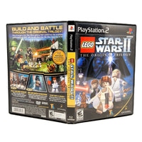 LEGO Star Wars II: The Original Trilogy for PlayStation 2 - Game case front and back artwork with spine displayed, good condition