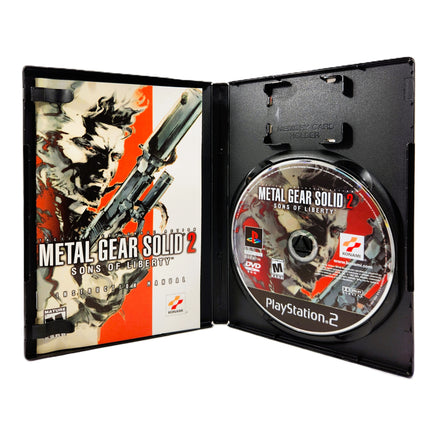 Metal Gear Solid 2 Sons Of Liberty PlayStation 2 Very Good CIB - Open Case Showing Disc & Manual