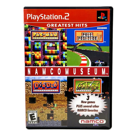 Namco Museum [Greatest Hits] for PlayStation 2 - Retail front cover shown, very good CIB condition