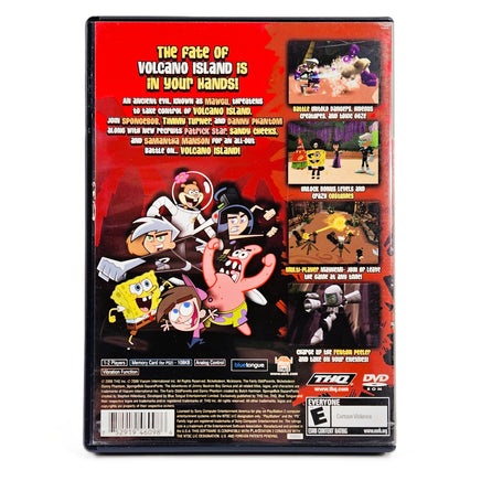 Nicktoons Battle For Volcano Island PlayStation 2 Good - Back Cover Of Game Case