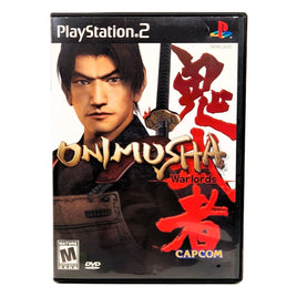 Onimusha: Warlords for PlayStation 2 - Complete front cover view, good CIB condition