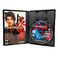 Onimusha: Warlords for PlayStation 2 - Manual and disc in open case, good CIB condition