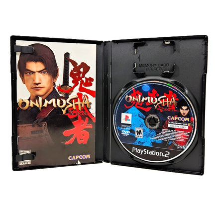 Onimusha: Warlords for PlayStation 2 - Manual and disc in open case, good CIB condition