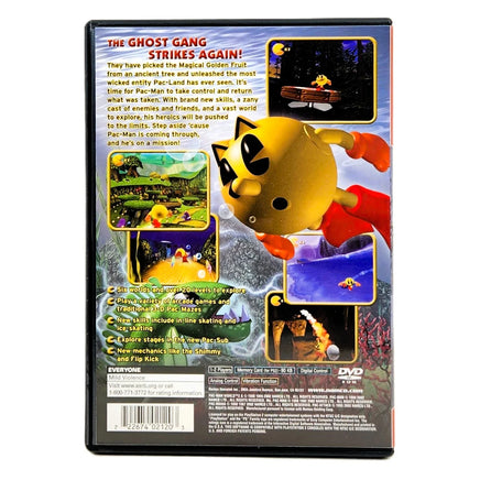 Pac-Man World 2 [Greatest Hits] for PlayStation 2 - Back cover with game info, very good CIB condition