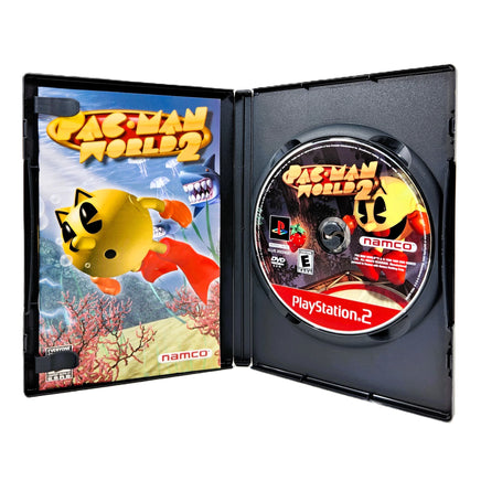Pac-Man World 2 [Greatest Hits] for PlayStation 2 - Inside case layout with contents, very good CIB condition