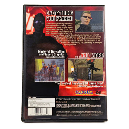Resident Evil Code Veronica X Greatest Hits PlayStation 2 Good - Back Cover Art Shown