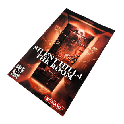 Silent Hill 4: The Room for PlayStation 2 - Front view of genuine game instruction booklet, good condition