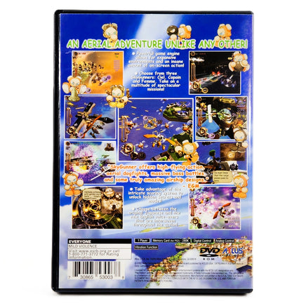Sky Gunner PlayStation 2 Like New - Back Cover Art Shown