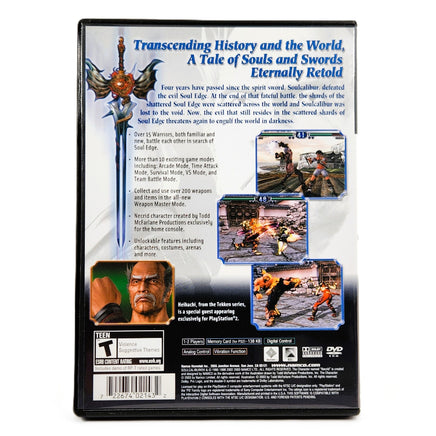 Soul Calibur II PlayStation 2 Like New CIB - Authentic Back Cover Art