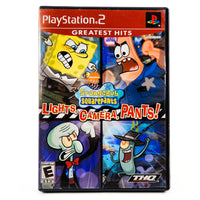 Spongebob Squarepants Lights Camera Pants Greatest Hits PlayStation 2 Good - Game Case Front Cover