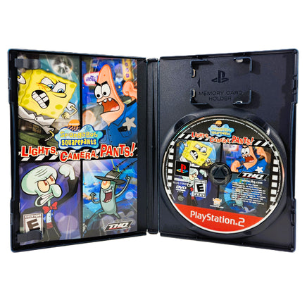 Spongebob Squarepants Lights Camera Pants Greatest Hits PlayStation 2 Good - Disc And Manual Inside Open Case