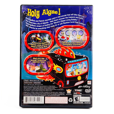 Spongebobs Atlantis Squarepantis PlayStation 2 Good - Back Cover Of Game Case