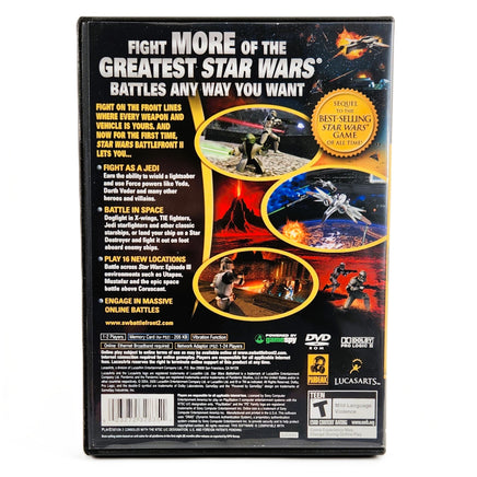 Star Wars Battlefront 2 PlayStation 2 Good - Game Case Back Cover