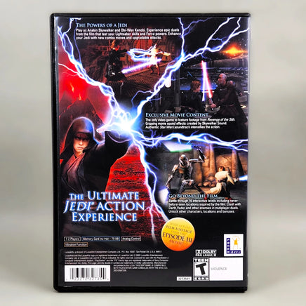 Star Wars Episode III: Revenge of the Sith for PlayStation 2 - Back cover with game info, like new condition