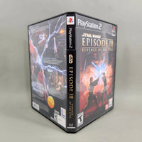 Star Wars Episode III: Revenge of the Sith for PlayStation 2 - Open case showing complete exterior artwork (front, back & spine), like new condition