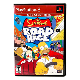 The Simpsons: Road Rage [Greatest Hits] PlayStation 2 - Front cover design displayed, very good condition