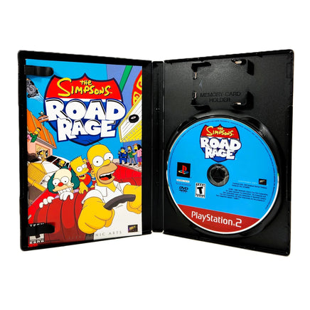 The Simpsons: Road Rage [Greatest Hits] PlayStation 2 - Disc tray and manual shown, very good condition