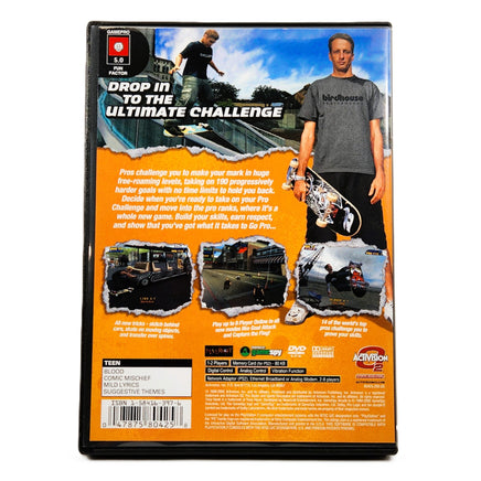 Tony Hawks Pro Skater 4 PlayStation 2 Very Good CIB - Back Cover Of Game Case
